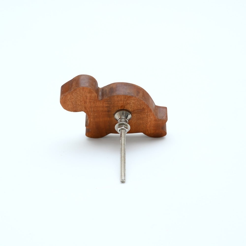 Handmade Acacia Wood Turtle Knob for Kids Furniture